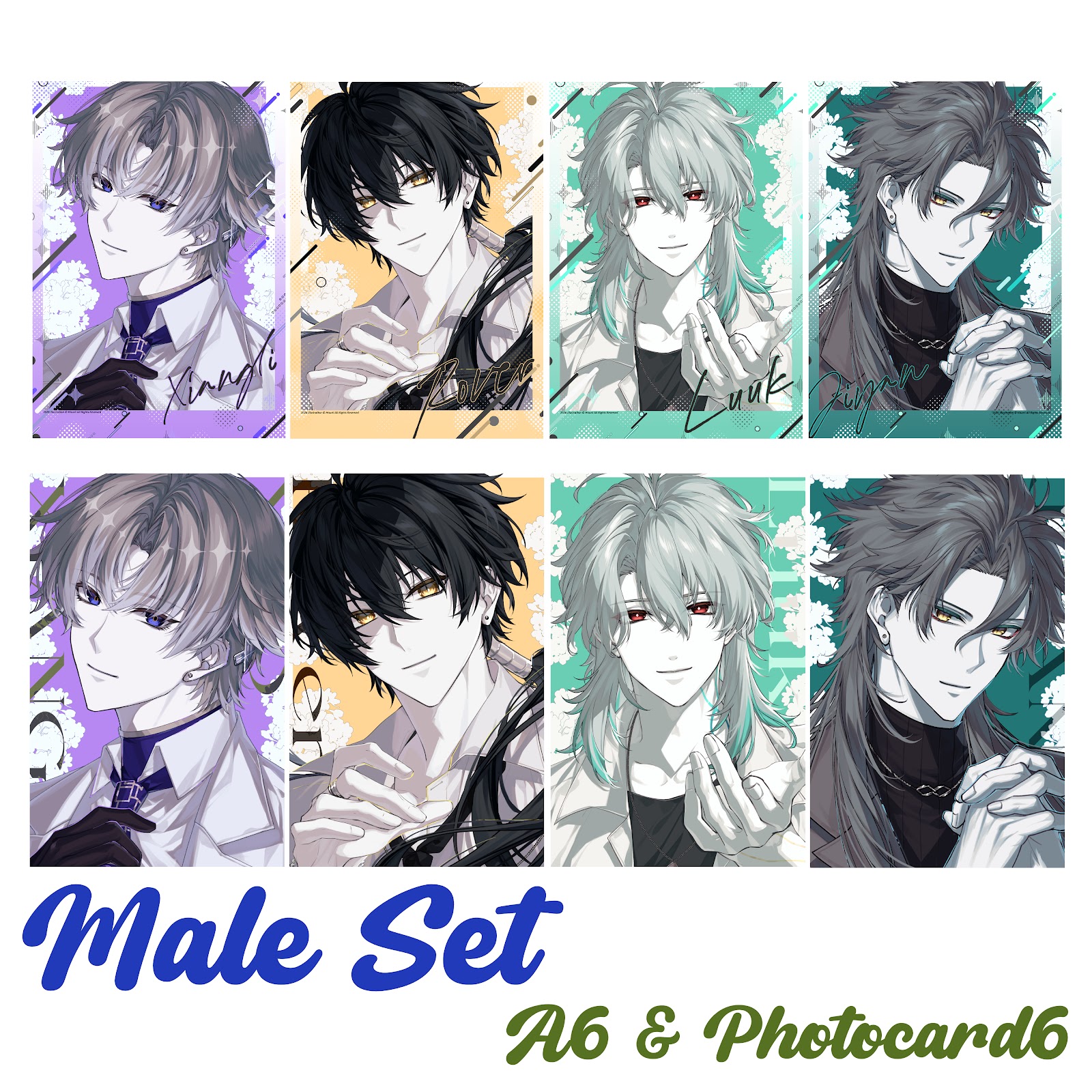 Wuthering Waves Male Character Set (A6 print + Photocard)  by Karbiter ( Hisurii )