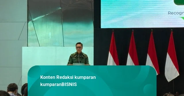 Direktur Utama BEI Jeffrey Hendrik pada acara peluncuran IDX Green Equity Designation di Bursa Efek Indonesia, Jakarta.
