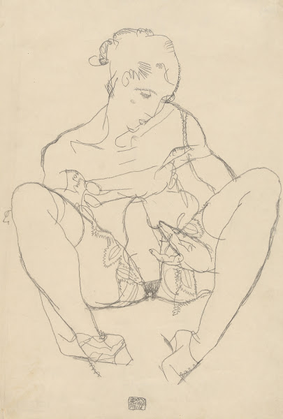 Seated Woman in Chemise 1914