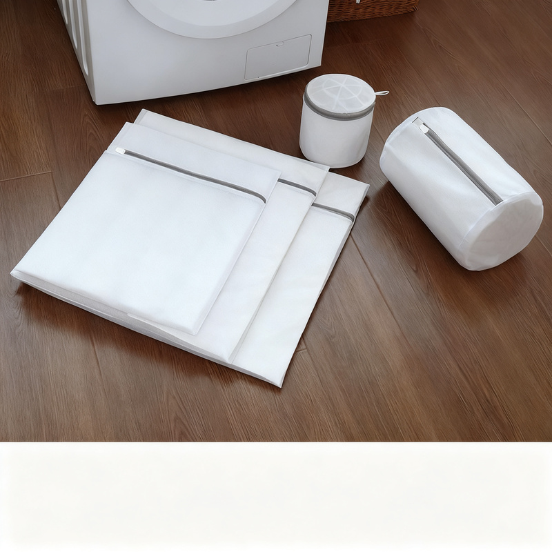 Wäschenetz aus Polyester, grau, verschiedene Größen