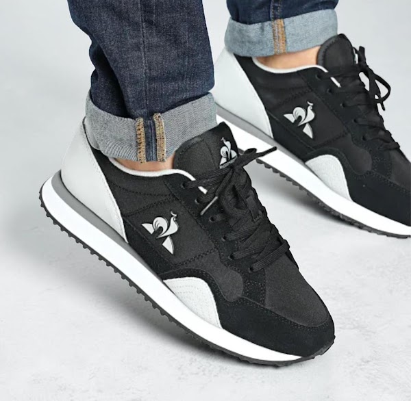 Le Coq Sportif Negro Talon Blanco