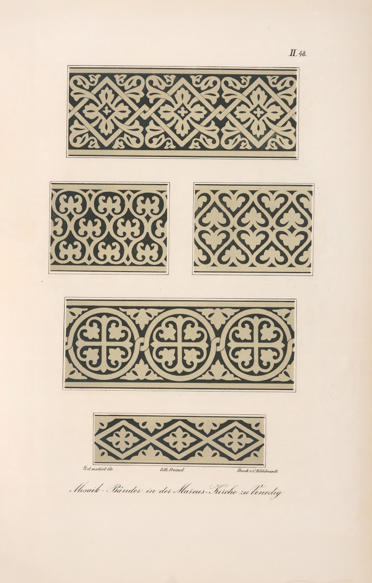 Mosaik Bänder in der Markus Kirche zu Venedig 2 1842