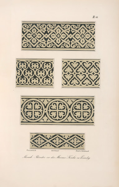 Mosaik Bänder in der Markus Kirche zu Venedig 2 1842