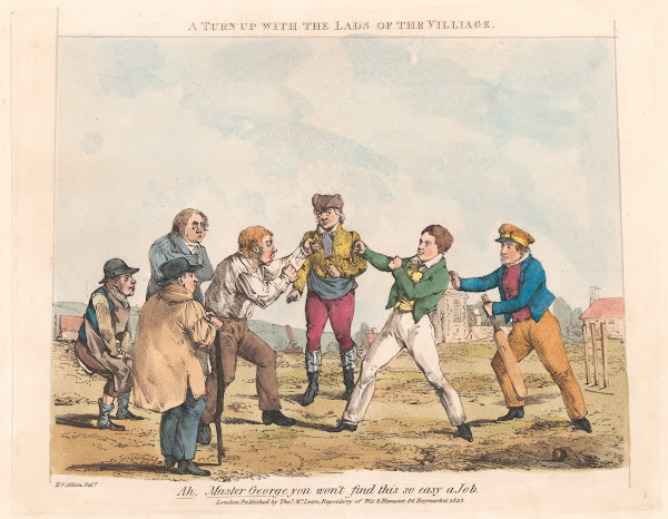 Scenes in the Life of Master George  A turn up with the lads of the village 1823