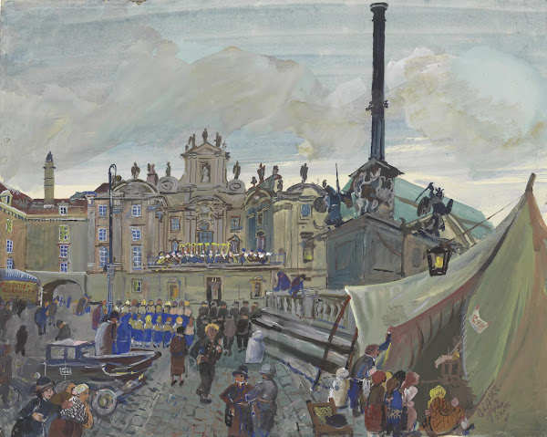 Turmblasen am Hof am 23Dezember 1942 1942