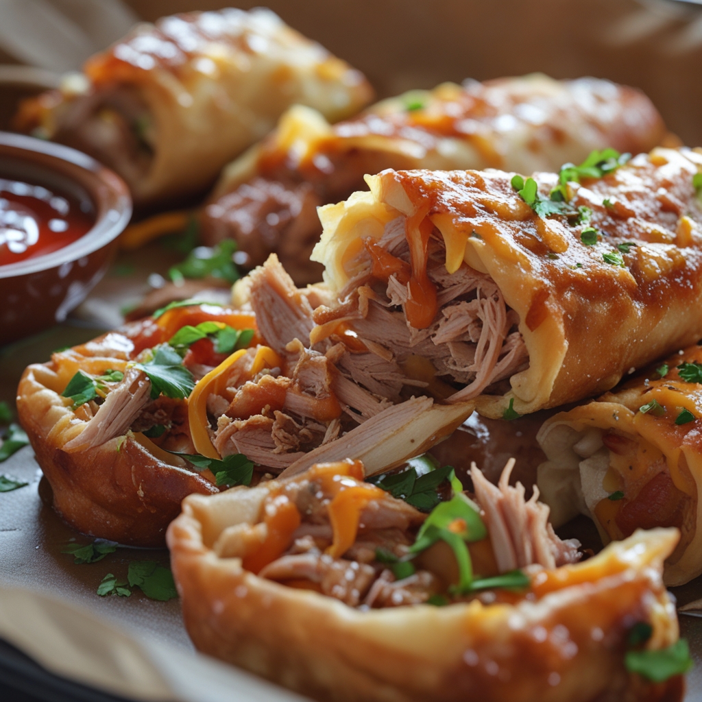 Juicy Pulled Pork Egg Rolls Recipe - Easy Homemade Crispy Appetizer