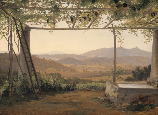 Fountain and Pergola in Italy 1830 35
