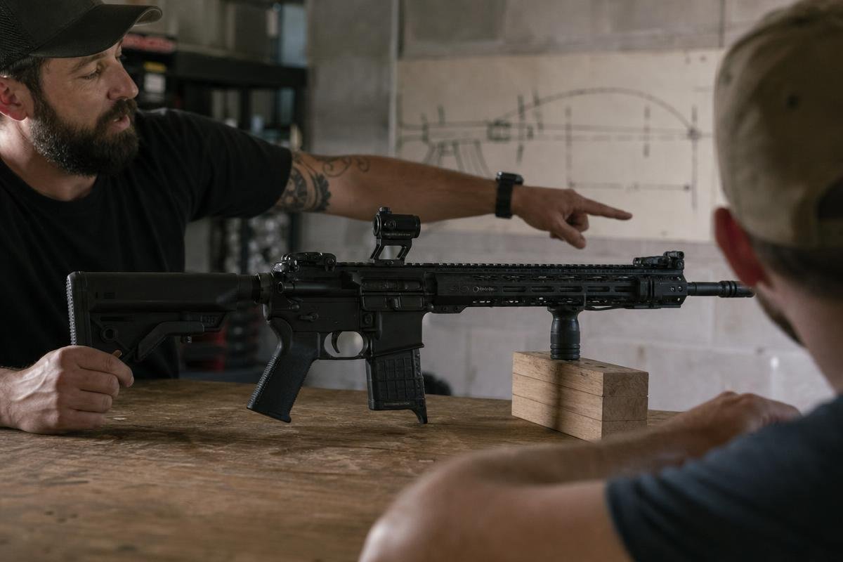 AR-15 bore axis and sight axis diagram showing how to zero an AR-15