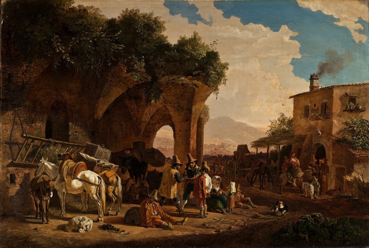 Scene In Front Of An Italian Osteria 1831