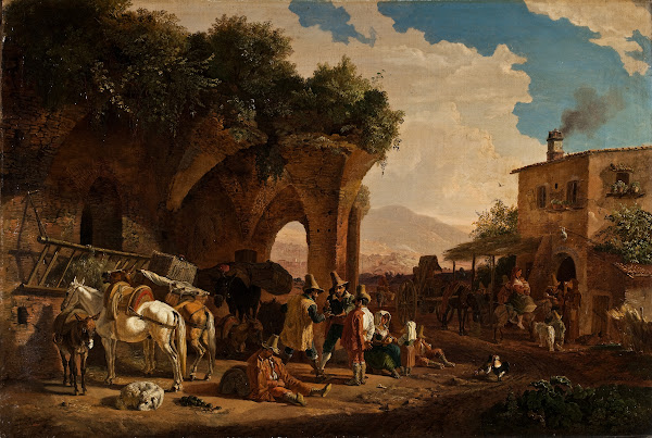 Scene In Front Of An Italian Osteria 1831