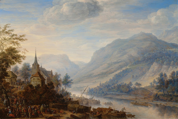 View of the Rhine at Reineck 1654