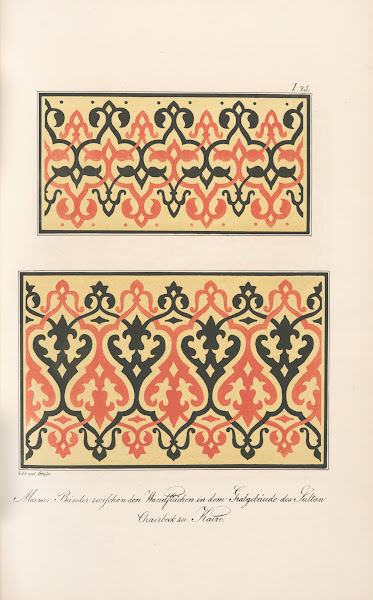 Marmor Bänder zivifchen den Wandflächen in dem Grabgebäude des Sultan Chairbeck