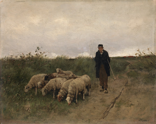 Shepherd and Sheep c1885 1888