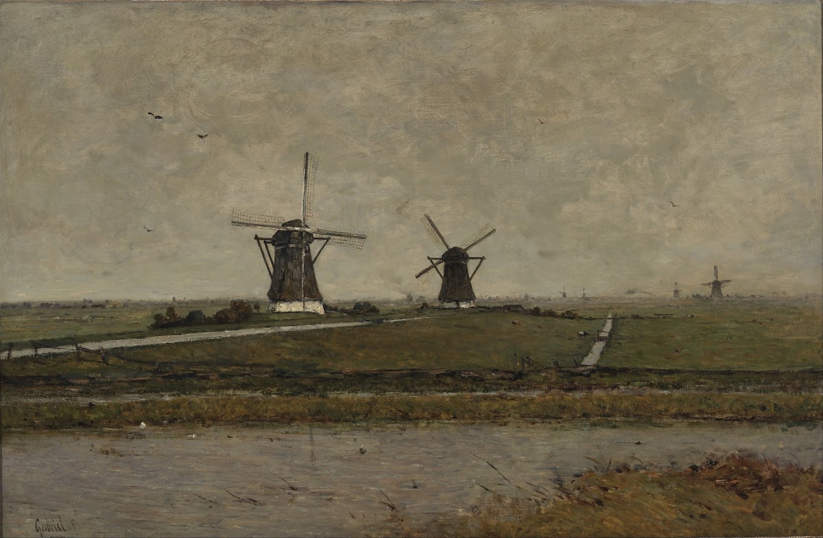 Polder with Mills near Overschie between 1843 and 1898