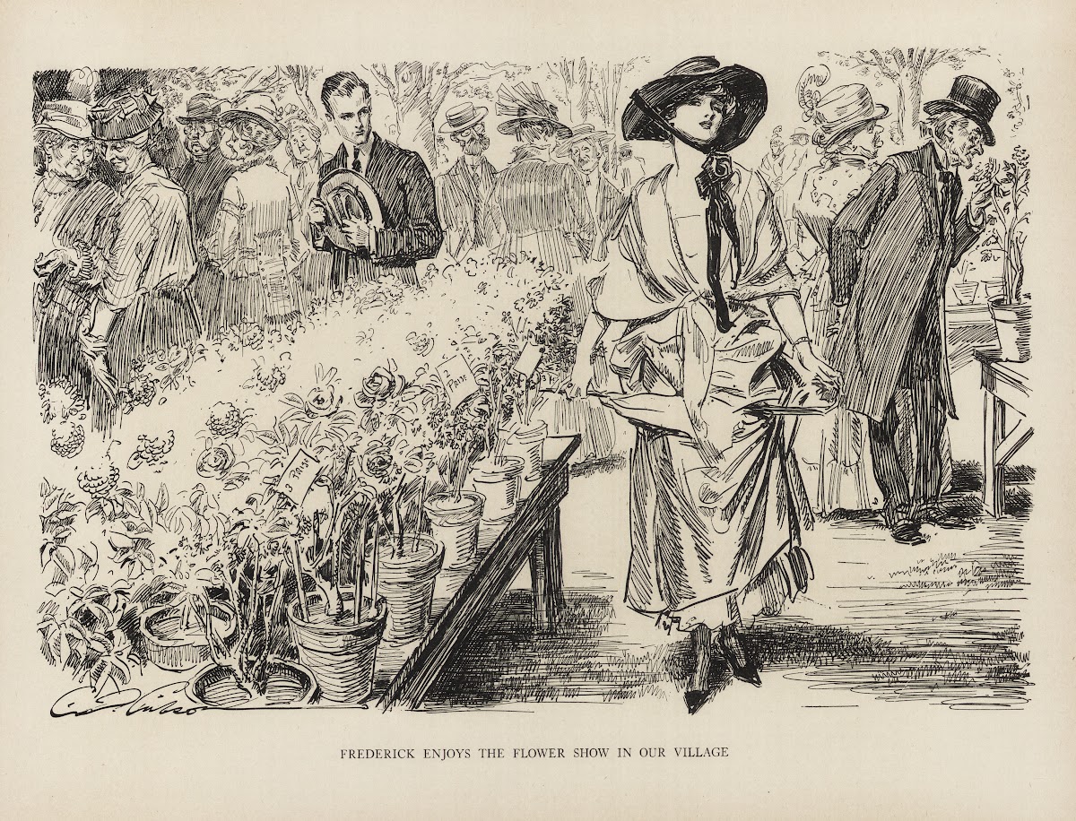 Frederick enjoys the flower show in our village 1916