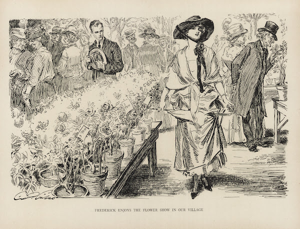 Frederick enjoys the flower show in our village 1916