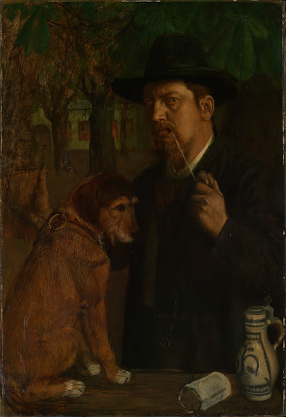 Selbstbildnis mit Hund 1901