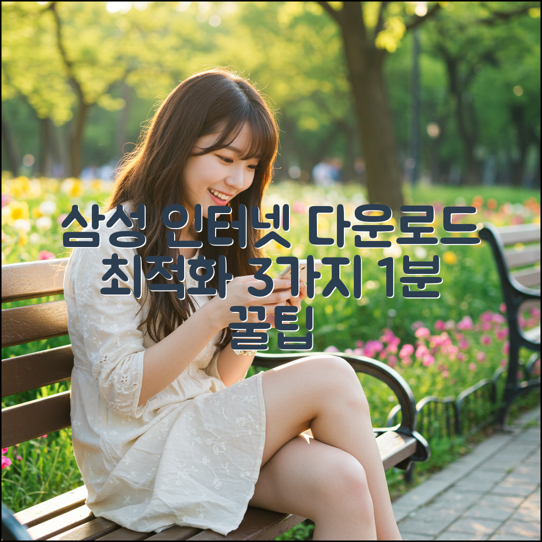 삼성 인터넷 1분! 다운로드 위치 최적화 3가지 꿀팁