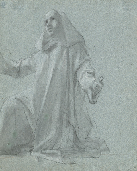 A Young Priest Kneeling