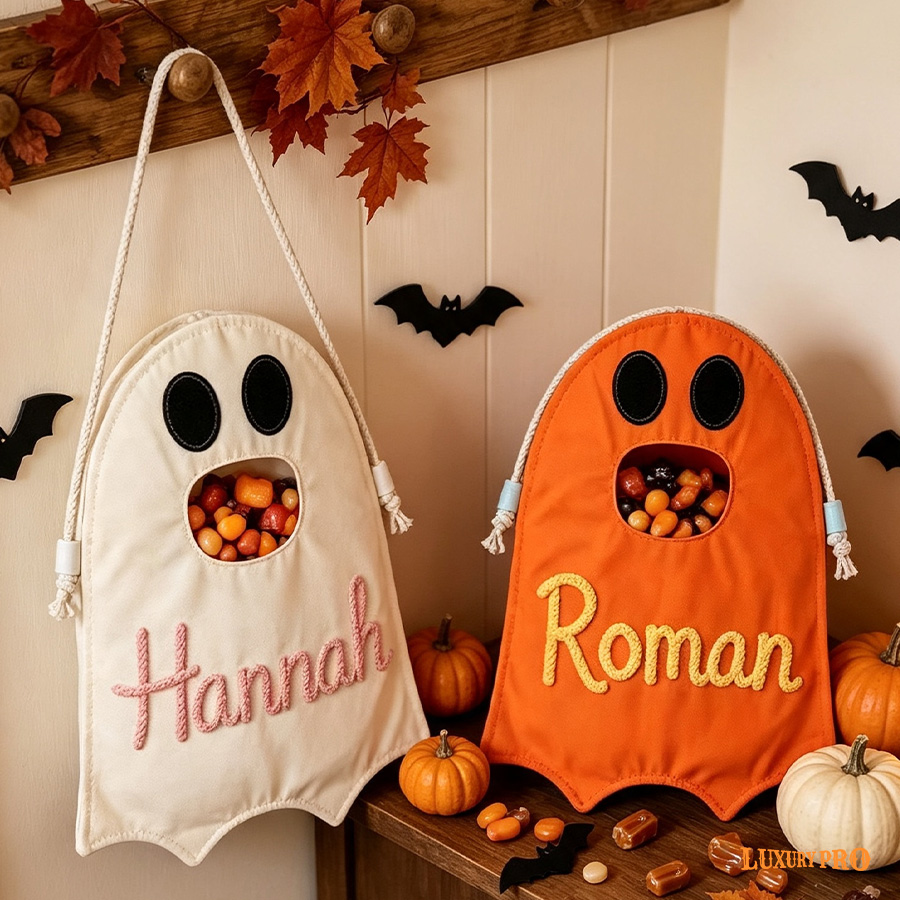 Halloween Ghost Trick or Treat Bag‑Multicolor