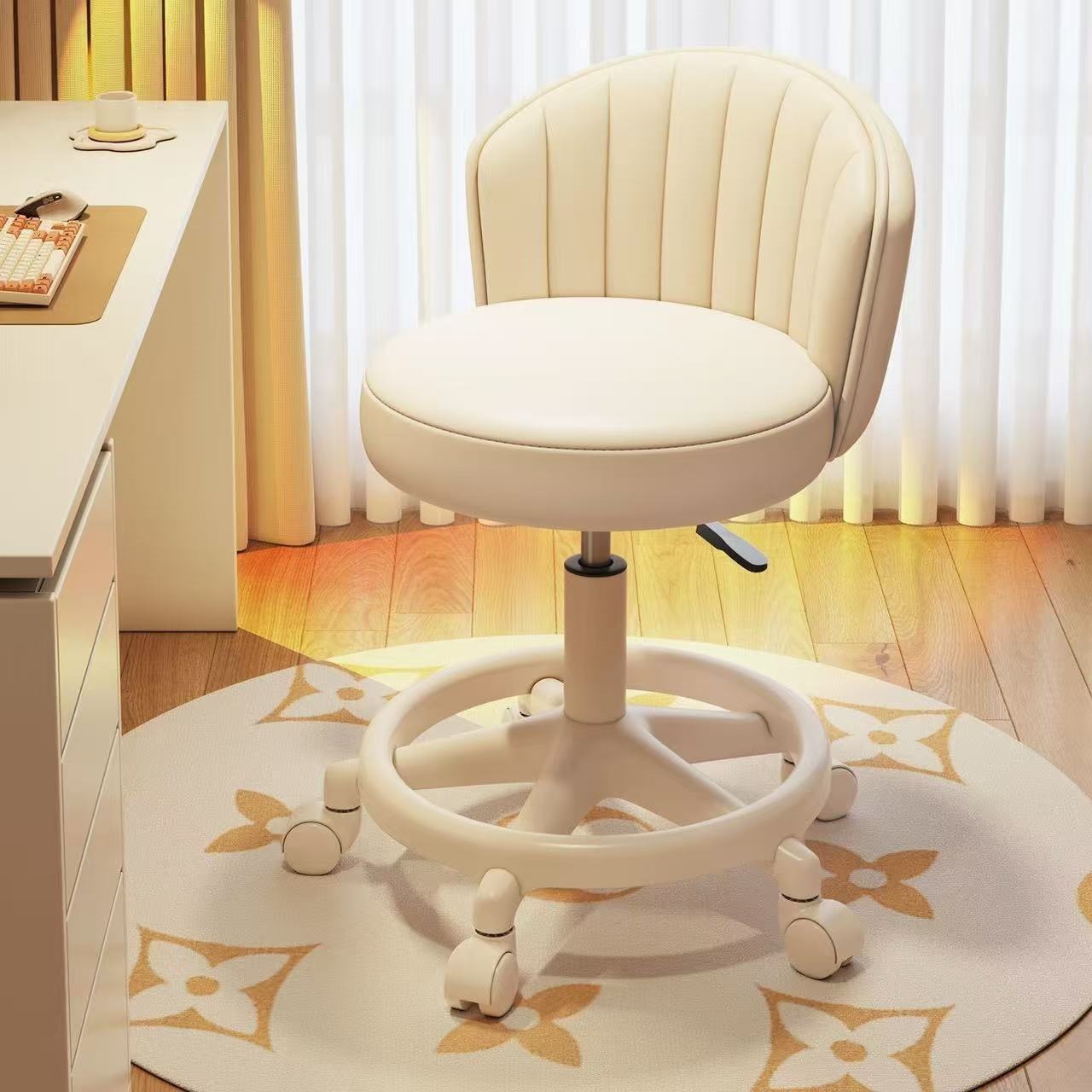 Bar stool with shell and high backrest