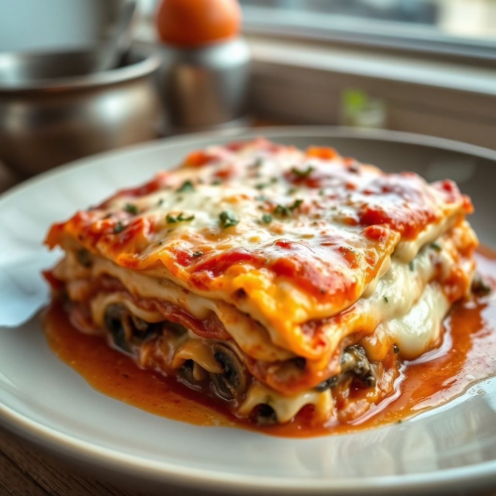 Creamy Mushroom Lasagna Meatless Recipe – Easy Weeknight Comfort