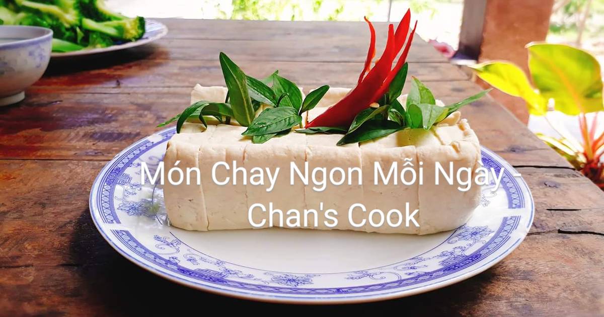 Đậu khuôn hấp chấm muối tiêu chanh chay