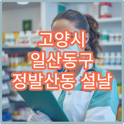 고양시 일산동구 정발산동 설날 명절 연휴 운영하는 당번 약국