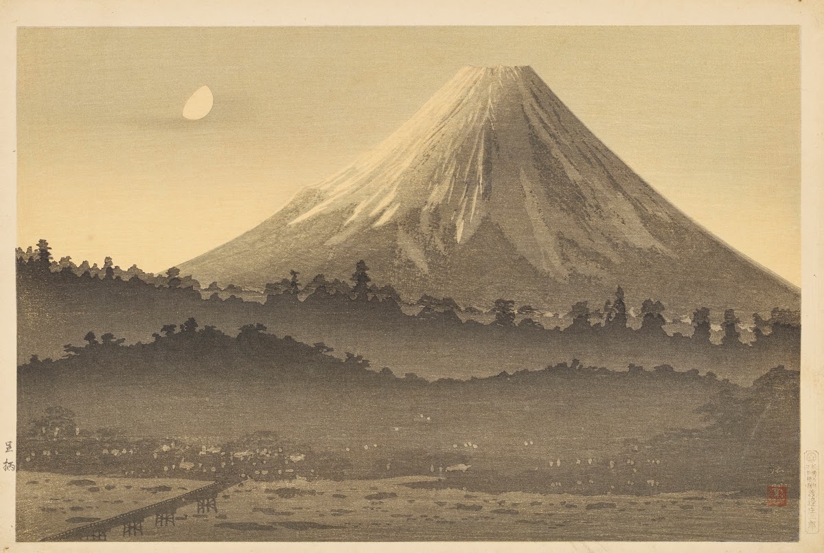 Mount Fuji seen near Tamaho Dawn