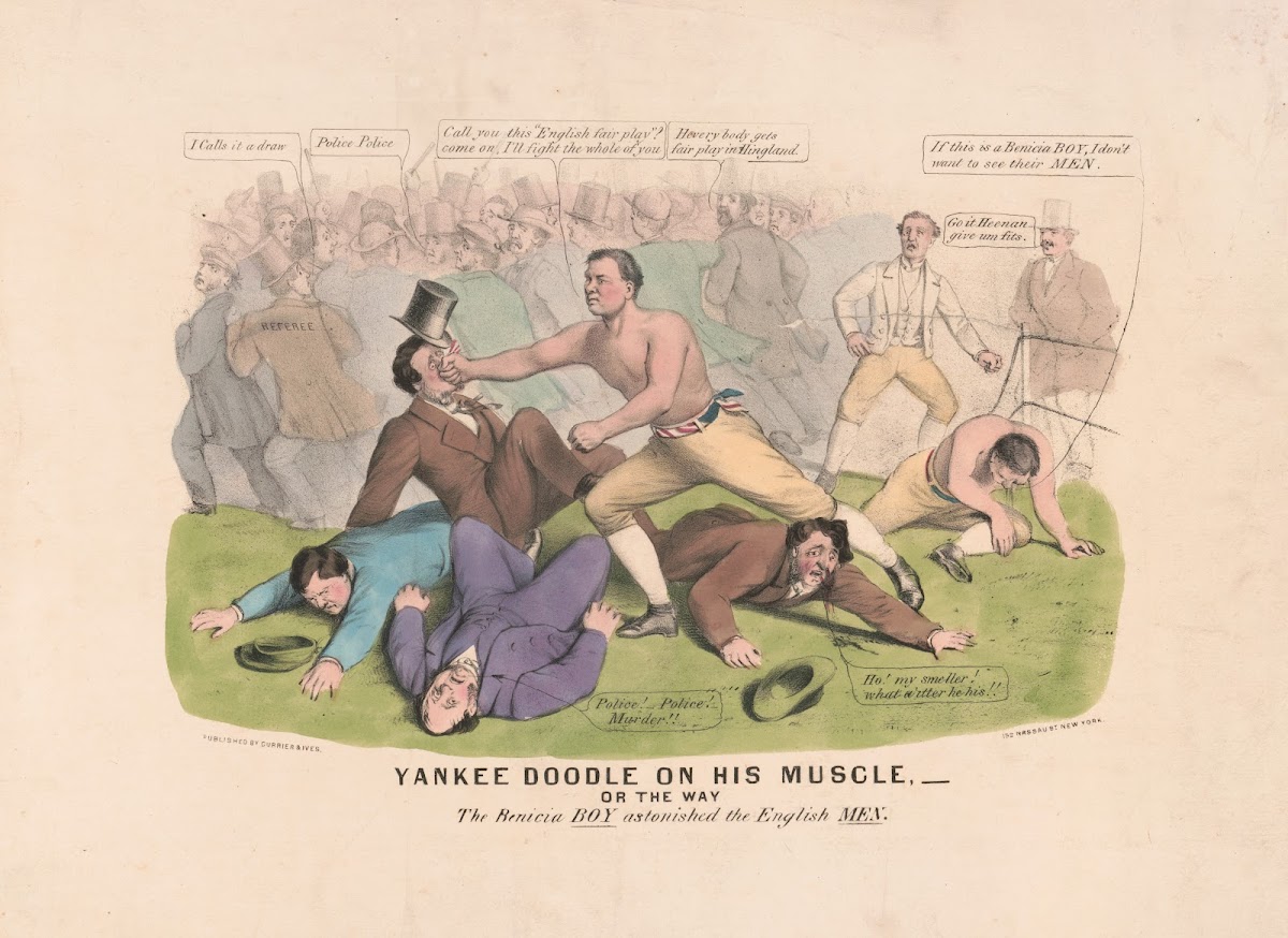 Yankee doodle on his muscle or the way the Benicia boy astonished the English me