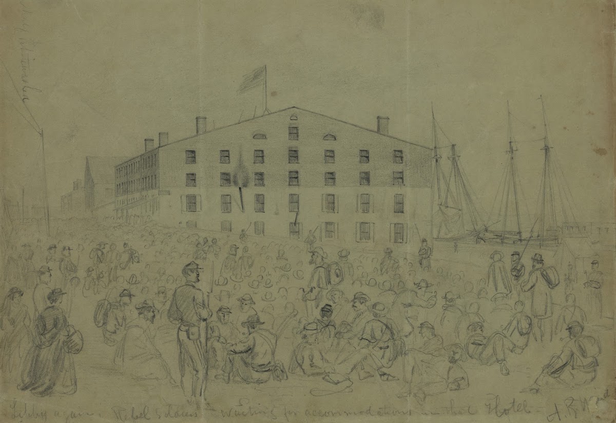 Libby again Rebel soldiers waiting for accommodations in that Hotel 1865