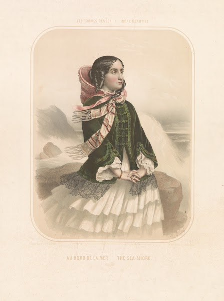 Les femmes révéesideal beauties Au bord de la merthe sea shore 1851