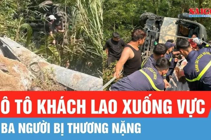 Xe ô tô khách lao xuống vực ở Tam Đảo, ba người bị thương nặng - Báo Sài Gòn Giải Phóng