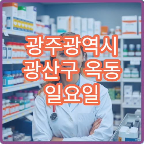 광주광역시 광산구 옥동 일요일 당직 약국 상비약·파스 구매 가능한 곳