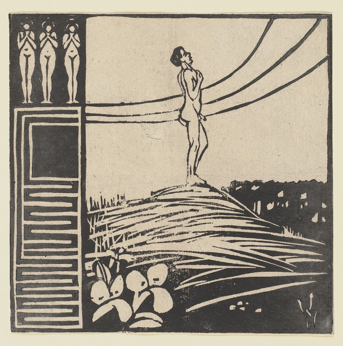Male Figure on a Mountain Longing From the series Two People 1905  1906