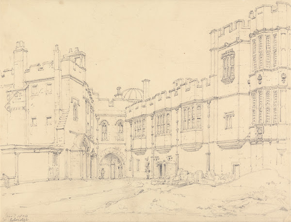 Queen Elizabeths Gallery and Black Princes Gate Windsor 1804