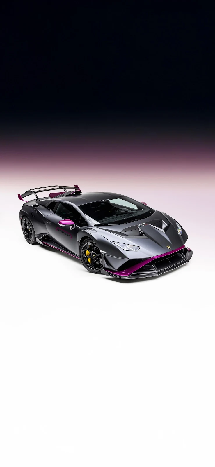 Lamborghini Huracan STO In Purple - Automotive Photography 2K iPhone Wallpaper (1772x3839)