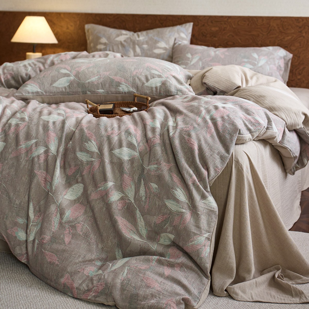 Cotton-Linen Bedding Set, Jacquard Weave