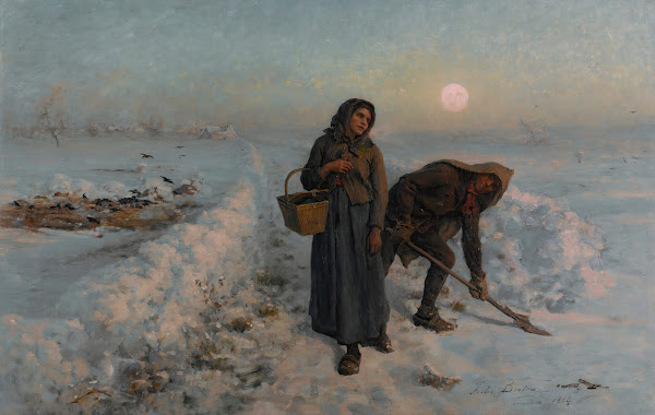 Sur la route en hiver artois 1884