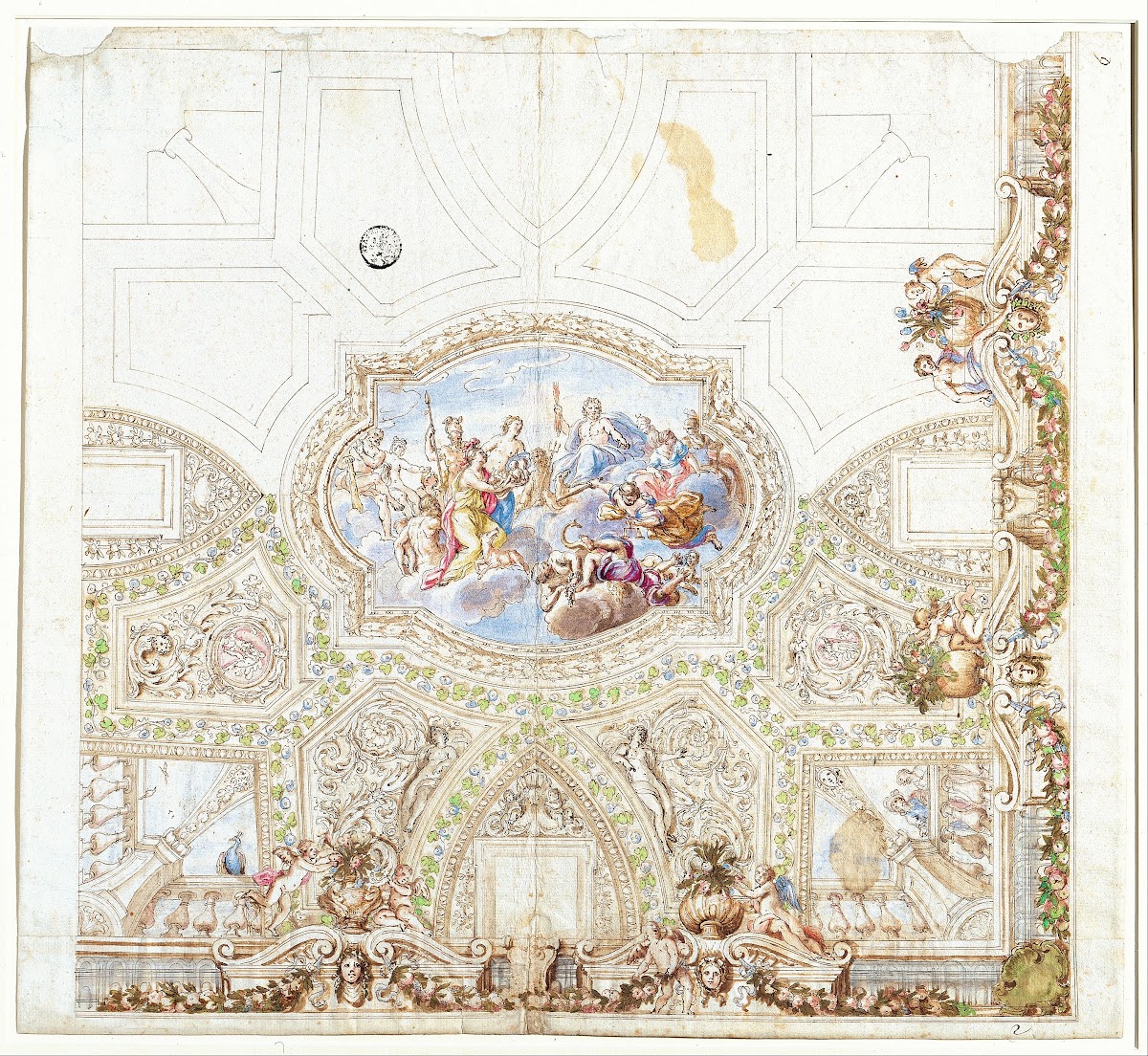 Composition Study For A Ceiling Decoration 1680