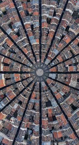 Aerial Radial Street Junction