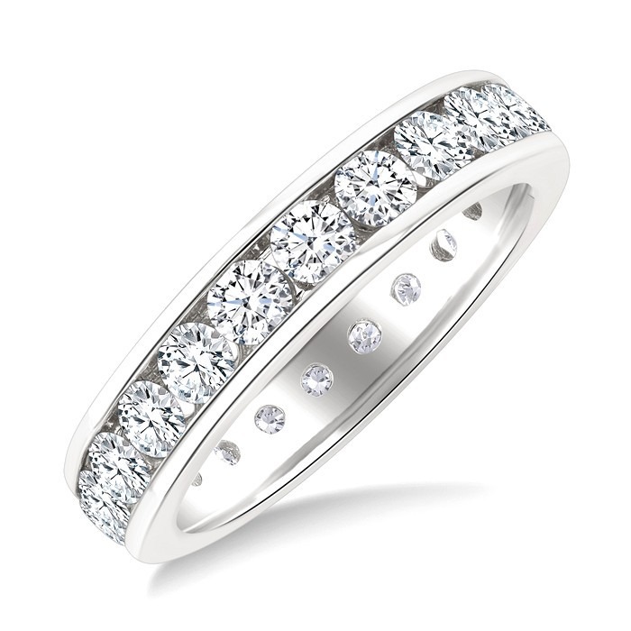 Channel Set Eternity Diamond Wedding Band 33380DHFGWG-2.00