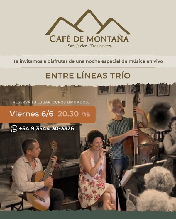 🎶✨ Entre Líneas Trío en Café de Montaña