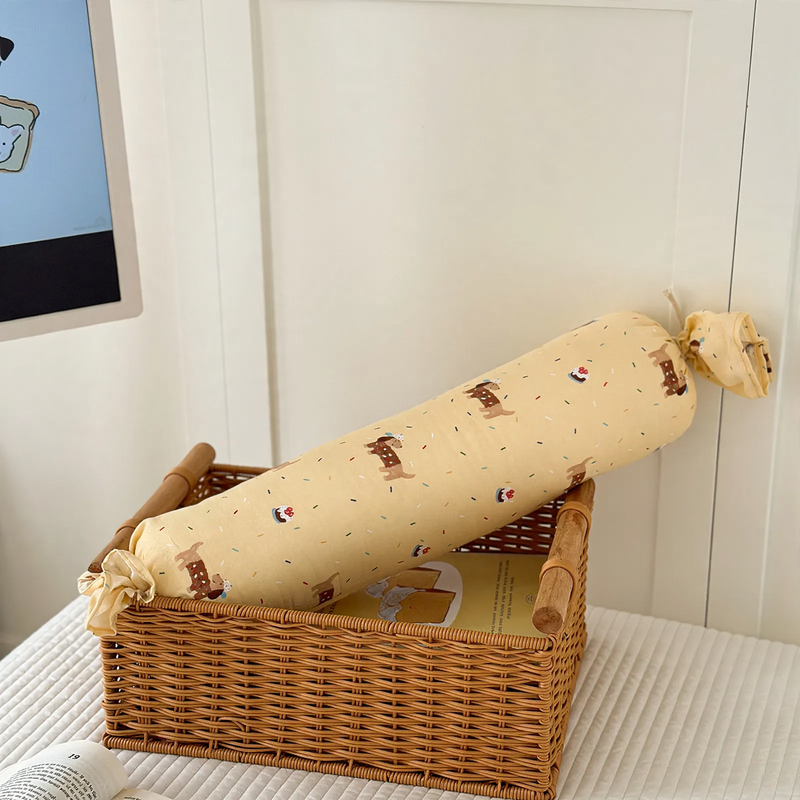 Cotton side sleeper pillow for babies, cylindrical