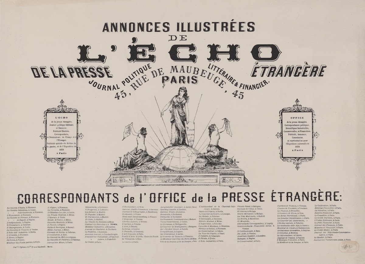 Annonces illustrées de lEcho 1878
