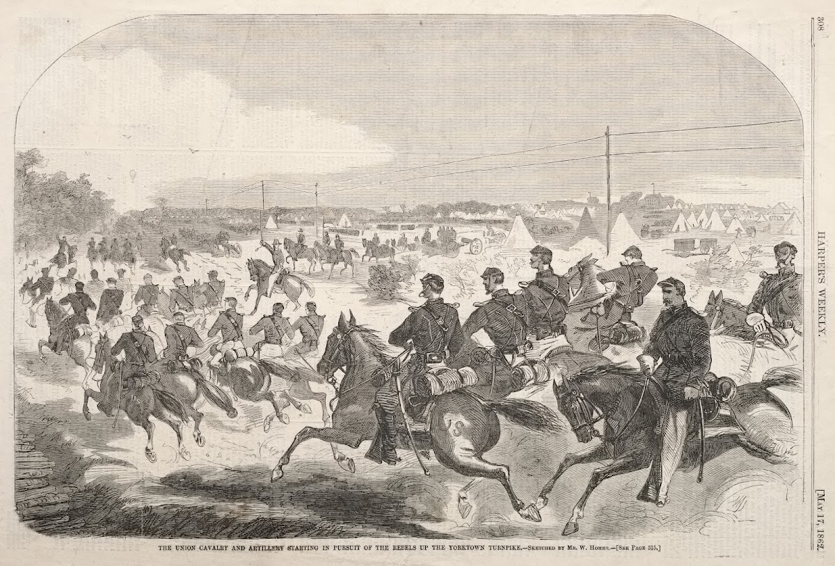 The Union Cavalry and Artillery Starting in Pursuit of the Rebels up the Yorktow