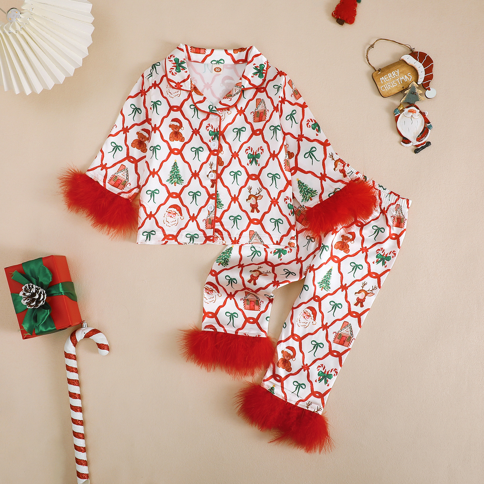 Children's Pajama Set, Long Sleeve, with Print Design