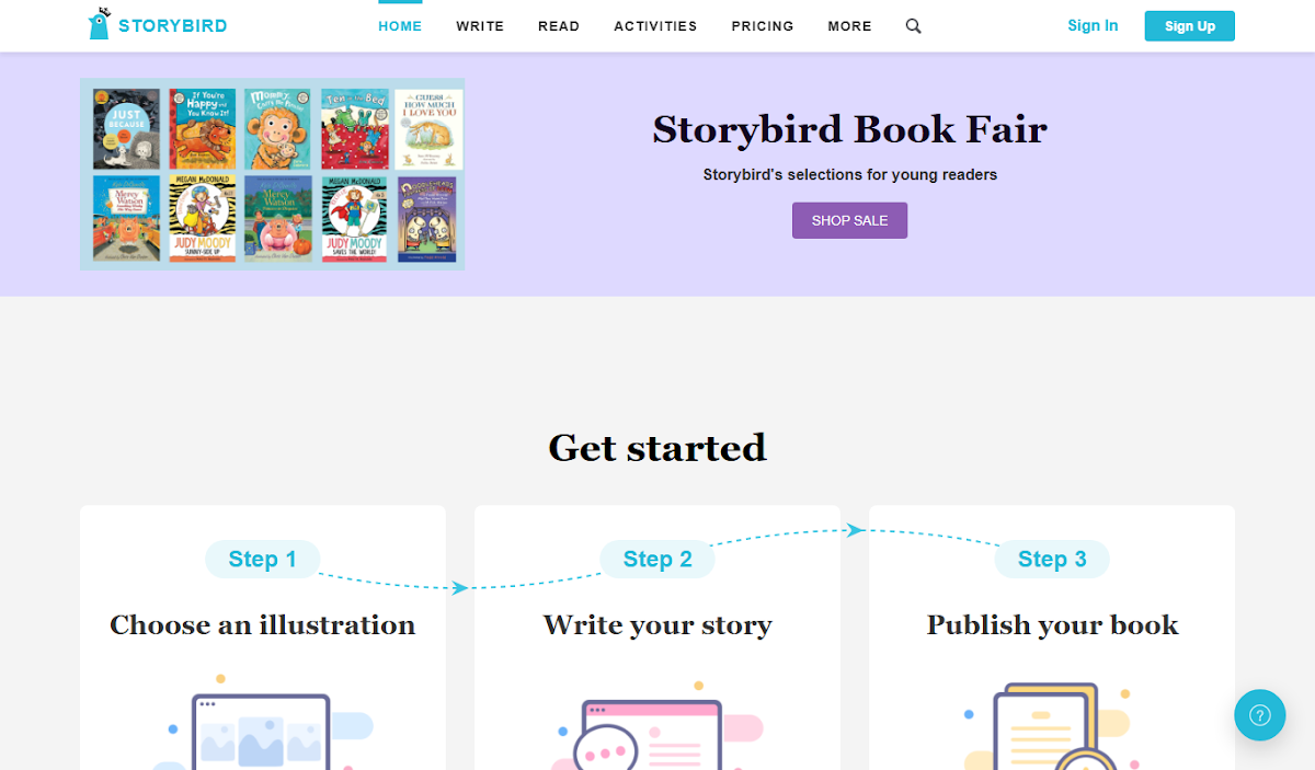 Captura de StoryBird