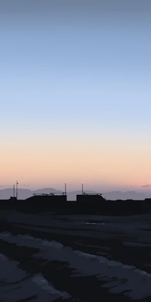 Sunset Over Coastal Silhouette 4K Wallpaper Background