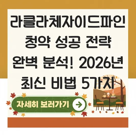 라클라체자이드파인 청약 성공 전략 완벽 분석
